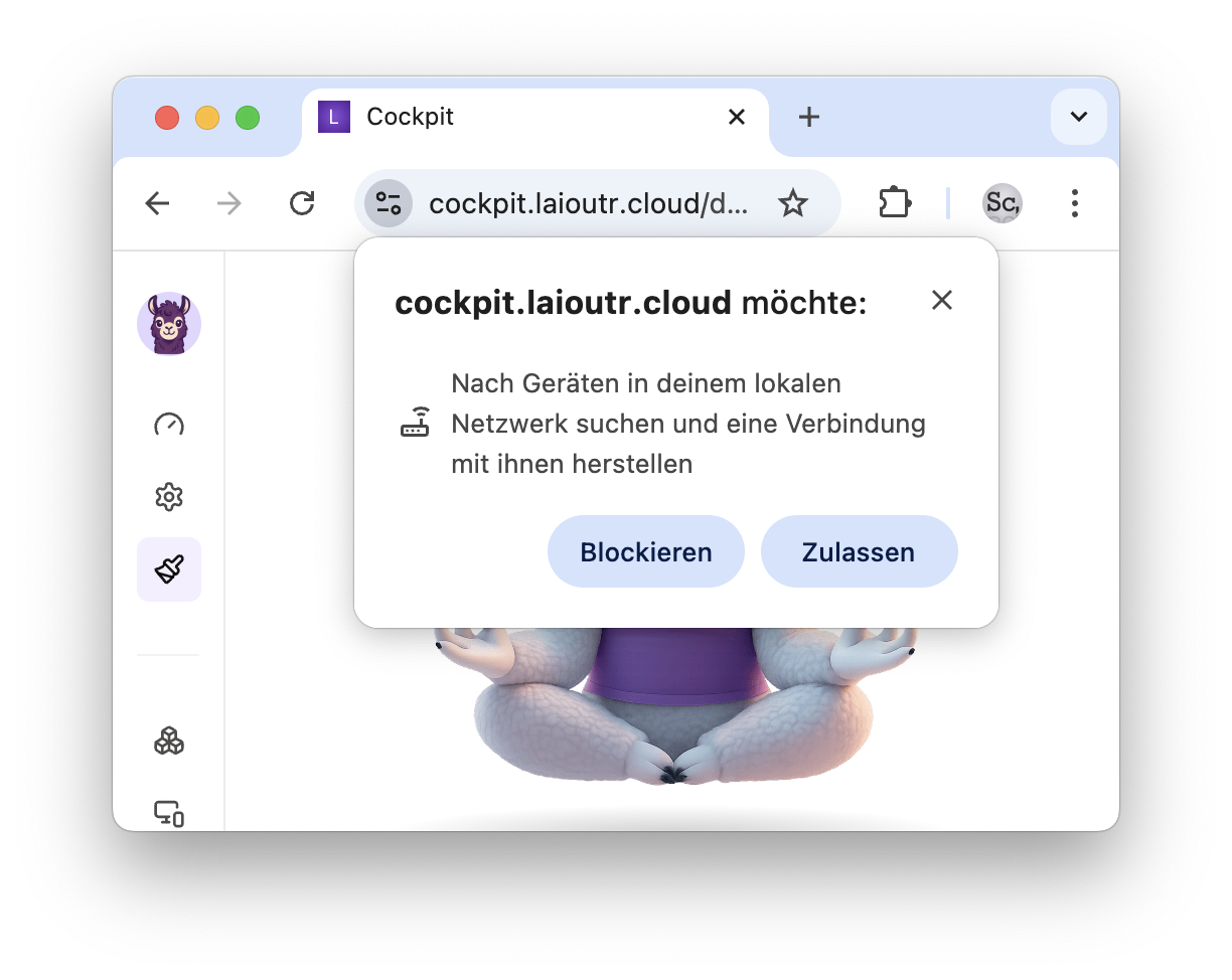 Chrome Permission Dialog
